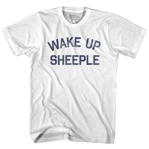Wake Up Sheeple Adult Cotton T-Shirt by Ultras