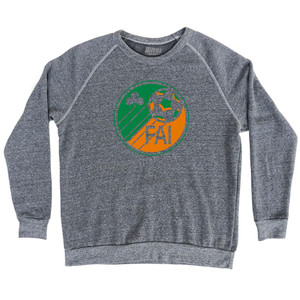 Ireland Soccer Fai Vintage Circle Logo Adult Tri-Blend Sweatshirt by Ultras Ireland Soccer Fai Vintage Circle Logo Adult Tri-Blend Sweatshirt by Ultras