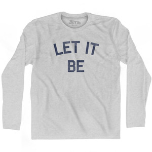 Let It Be Adult Cotton Long Sleeve T-Shirt - Grey Heather Let It Be Adult Cotton Long Sleeve T-Shirt - Grey Heather