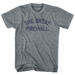 The Great Firewall Womens Tri-Blend Junior Cut T-Shirt by Ultras The Great Firewall Womens Tri-Blend Junior Cut T-Shirt by Ultras