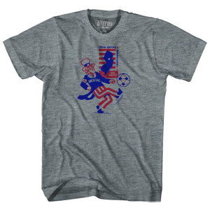 New Jersey Americans Soccer Womens Tri-Blend Junior Cut T-Shirt by Ultras