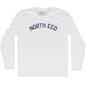 North Eed Adult Cotton Long Sleeve T-shirt - White