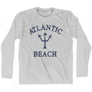 New York Atlantic Beach Trident Adult Cotton Long Sleeve T-Shirt by Ultras New York Atlantic Beach Trident Adult Cotton Long Sleeve T-Shirt by Ultras