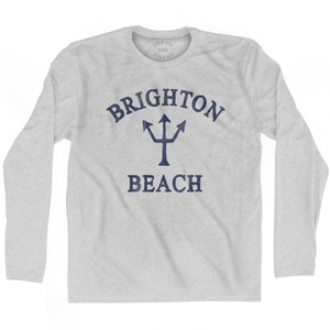 New York Brighton Beach Trident Adult Cotton Long Sleeve T-Shirt by Ultras New York Brighton Beach Trident Adult Cotton Long Sleeve T-Shirt by Ultras
