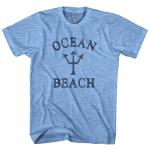 New York Ocean Beach Trident Adult Tri-Blend T-Shirt by Ultras
