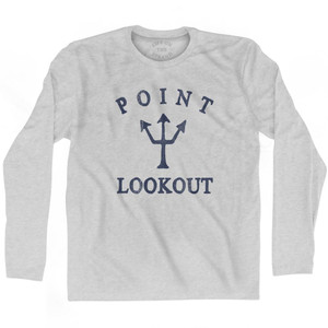 New York Point Lookout Trident Adult Cotton Long Sleeve T-Shirt by Ultras New York Point Lookout Trident Adult Cotton Long Sleeve T-Shirt by Ultras