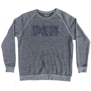 Beijing Airport PEK Adult Tri-Blend Sweatshirt - Athletic Grey