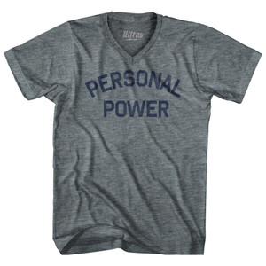 Personal Power Tri-Blend V-Neck Womens Junior Cut T-Shirt by Ultras