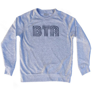 Baton Rouge Airport BTR Adult Tri-Blend Sweatshirt - Heather Grey Baton Rouge Airport BTR Adult Tri-Blend Sweatshirt - Heather Grey