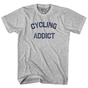 Cycling Addict Adult Cotton T-shirt - Grey Heather Cycling Addict Adult Cotton T-shirt - Grey Heather