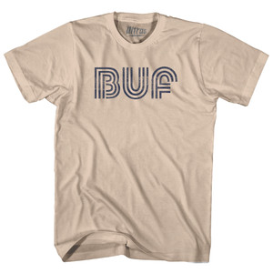 Buffalo Airport BUF Adult Cotton T-shirt - Creme