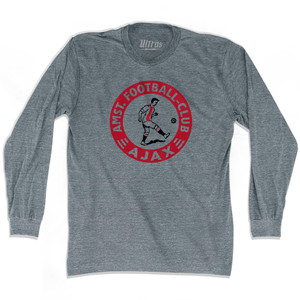 Ajax Soccer Crest 1900-1911 Adult Tri-Blend Long Sleeve T-shirt by Ultras
