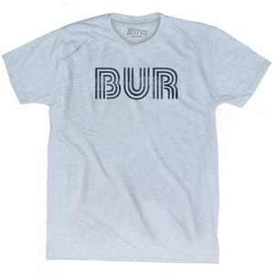 Burbank Airport BUR Adult Tri-Blend T-shirt - Athletic White