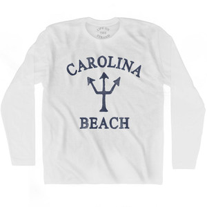 North Carolina Carolina Beach Trident Adult Cotton Long Sleeve T-Shirt by Ultras North Carolina Carolina Beach Trident Adult Cotton Long Sleeve T-Shirt by Ultras