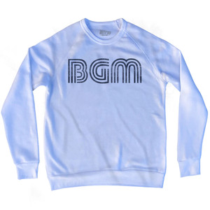 Binghamton Airport BGM Adult Tri-Blend Sweatshirt - White