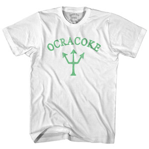 Ocracoke Emerald Art Trident Adult Cotton T-shirt by Ultras Ocracoke Emerald Art Trident Adult Cotton T-shirt by Ultras