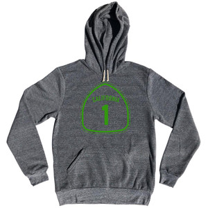 California 1 Highway Sign Tri-Blend Hoodie by Ultras