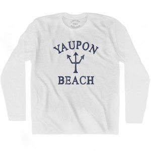Yaupon Beach Trident Adult Cotton Long Sleeve T-shirt by Ultras