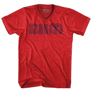 Birmingham Airport BHM Adult Tri-Blend V-neck T-shirt - Heather Red Birmingham Airport BHM Adult Tri-Blend V-neck T-shirt - Heather Red
