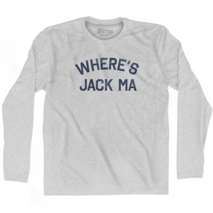 Where Is Jack Ma Adult Cotton Long Sleeve T-shirt by Ultras