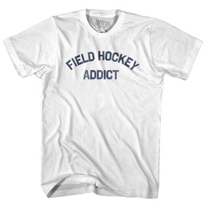 Field Hockey Addict Womens Cotton Junior Cut T-Shirt - White