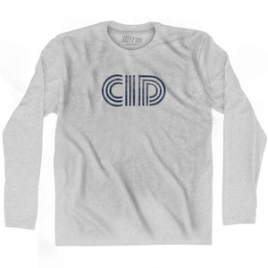Cedar Rapids CID Airport Adult Cotton Long Sleeve T-shirt - Grey Heather
