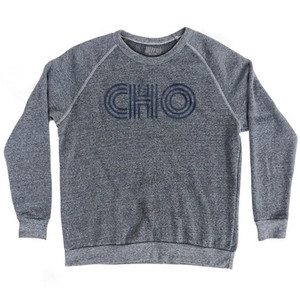 Charlottesville CHO Airport Adult Tri-Blend Sweatshirt - Athletic Grey