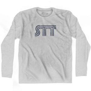 Charlotte Amalie St Thomas STT Airport Adult Cotton Long Sleeve T-shirt - Grey Heather