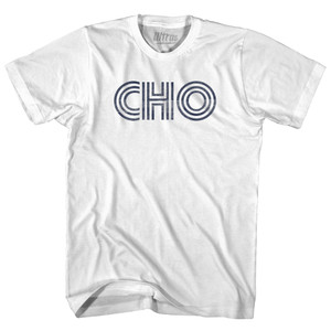 Charlottesville CHO Airport Adult Cotton T-shirt - White