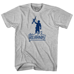 Red Dawn Wolverines Graffiti Adult Cotton T-shirt by Ultras