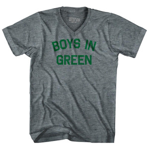 Boys In Green Adult Tri-Blend V-Neck T-Shirt by Ultras