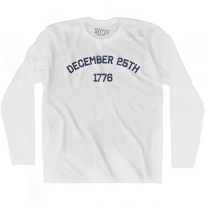 December 25th 1776 George Washington crosses the Delaware Adult Cotton Long Sleeve T-shirt by Ultras