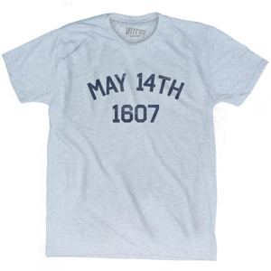May 14th 1607 Jamestown Settlement Adult Tri-Blend T-shirt by Ultras