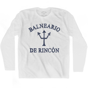Puerto Rico Balneario De Rincon Trident Adult Cotton Long Sleeve T-Shirt by Ultras