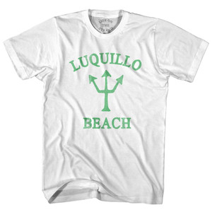 Puerto Rico Luquillo Beach Emerald Art Trident Adult Cotton T-Shirt by Ultras
