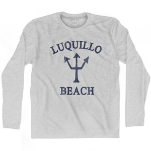 Puerto Rico Luquillo Beach Trident Adult Cotton Long Sleeve T-Shirt by Ultras