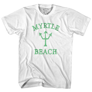 South Carolina Myrtle Beach Emerald Art Trident Adult Cotton T-Shirt by Ultras South Carolina Myrtle Beach Emerald Art Trident Adult Cotton T-Shirt by Ultras