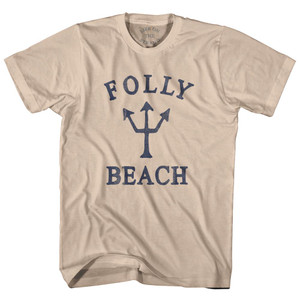 South Carolina Folly Beach Trident Adult Cotton T-Shirt by Ultras