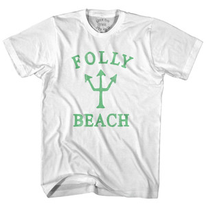 South Carolina Folly Beach Emerald Art Trident Adult Cotton T-Shirt by Ultras South Carolina Folly Beach Emerald Art Trident Adult Cotton T-Shirt by Ultras