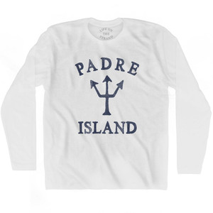 Texas Padre Island Trident Adult Cotton Long Sleeve T-Shirt by Ultras Texas Padre Island Trident Adult Cotton Long Sleeve T-Shirt by Ultras