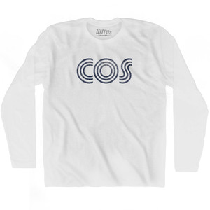 Colorado Springs COS Airport Adult Cotton Long Sleeve T-shirt - White Colorado Springs COS Airport Adult Cotton Long Sleeve T-shirt - White