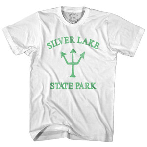 Vermont Silver Lake State Park Emerald Art Trident Womens Cotton Junior Cut T-Shirt by Ultras