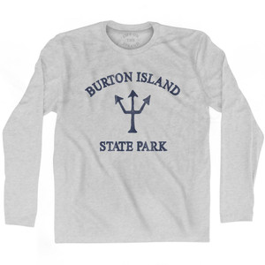 Vermont Burton Island State Park Trident Adult Cotton Long Sleeve T-Shirt by Ultras Vermont Burton Island State Park Trident Adult Cotton Long Sleeve T-Shirt by Ultras