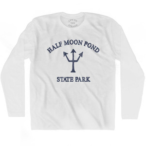 Vermont Half Moon Pond State Park Trident Adult Cotton Long Sleeve T-Shirt by Ultras