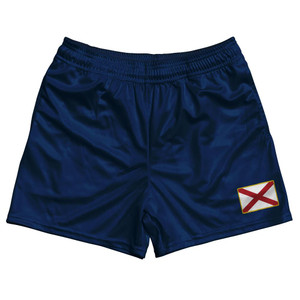 Alabama State Heritage Flag Rugby Shorts Made in USA by Ultras Alabama State Heritage Flag Rugby Shorts Made in USA by Ultras