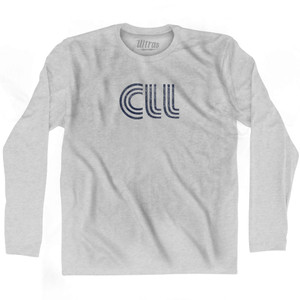 College Station CLL Airport Adult Cotton Long Sleeve T-shirt - Grey Heather College Station CLL Airport Adult Cotton Long Sleeve T-shirt - Grey Heather
