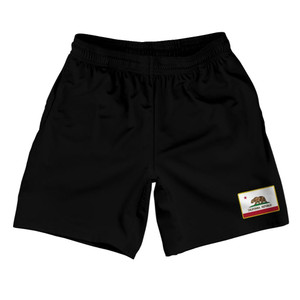 California State Heritage Flag Athletic Running Fitness Exercise Shorts 7" Inseam Made in USA Shorts by Ultras California State Heritage Flag Athletic Running Fitness Exercise Shorts 7" Inseam Made in USA Shorts by Ultras