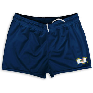 West Virginia State Heritage Flag Shorty Short Gym Shorts 2.5" Inseam Made in USA by Ultras West Virginia State Heritage Flag Shorty Short Gym Shorts 2.5" Inseam Made in USA by Ultras
