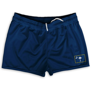 South Carolina State Heritage Flag Shorty Short Gym Shorts 2.5" Inseam Made in USA by Ultras South Carolina State Heritage Flag Shorty Short Gym Shorts 2.5" Inseam Made in USA by Ultras
