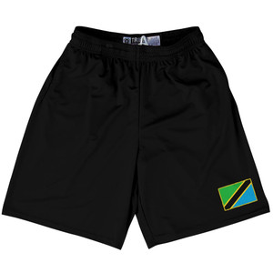Tanzania Country Heritage Flag Lacrosse Shorts Made In USA by Ultras